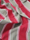 Ticking in beige and red stripes. Spain c.1950 - Lot of 4 pieces