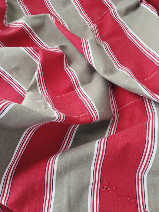 Ticking in beige and red stripes. Spain c.1950 - Lot of 4 pieces
