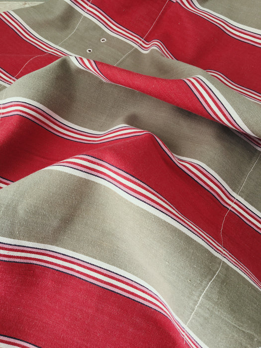 Ticking in beige and red stripes. Spain c.1950 - Lot of 4 pieces