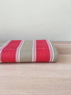Ticking in beige and red stripes. Spain c.1950 - Lot of 4 pieces