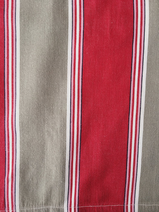Ticking in beige and red stripes. Spain c.1950 - Lot of 4 pieces