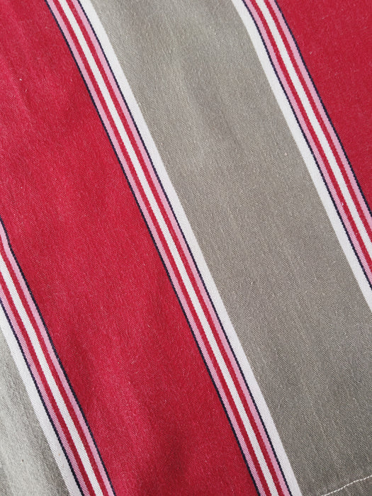 Ticking in beige and red stripes. Spain c.1950 - Lot of 4 pieces