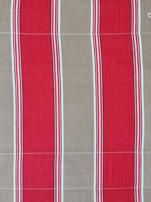 Ticking in beige and red stripes. Spain c.1950 - Lot of 3 pieces