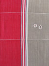 Ticking in beige and red stripes. Spain c.1950 - Lot of 3 pieces