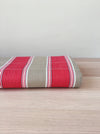 Ticking in beige and red stripes. Spain c.1950 - Lot of 3 pieces