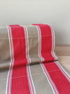 Ticking in beige and red stripes. Spain c.1950 - Lot of 3 pieces