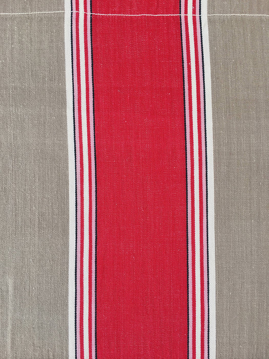 Red Stripes Antique European Ticking Fabric Recovered Panels REC-RA-ROJO-021 - Ticking Depot