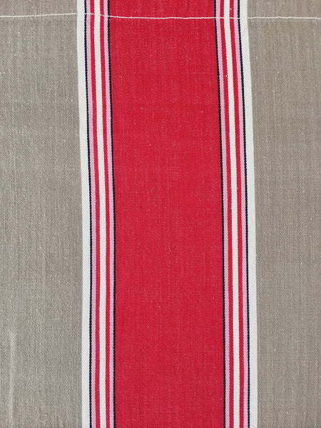Ticking in beige and red stripes. Spain c.1950 - Lot of 3 pieces