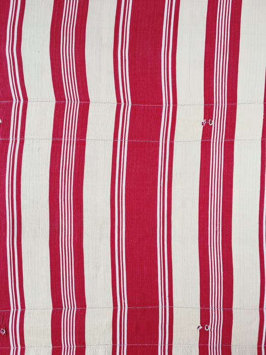 Ticking in beige and red stripes. Spain c.1950 - Lot of 2 pieces