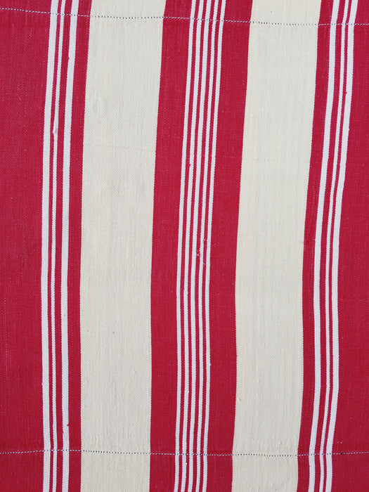 Ticking in beige and red stripes. Spain c.1950 - Lot of 2 pieces