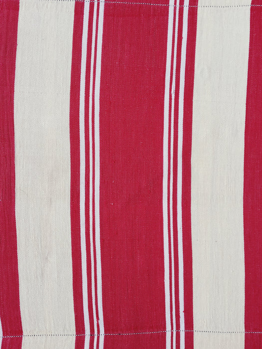 Ticking in beige and red stripes. Spain c.1950 - Lot of 2 pieces