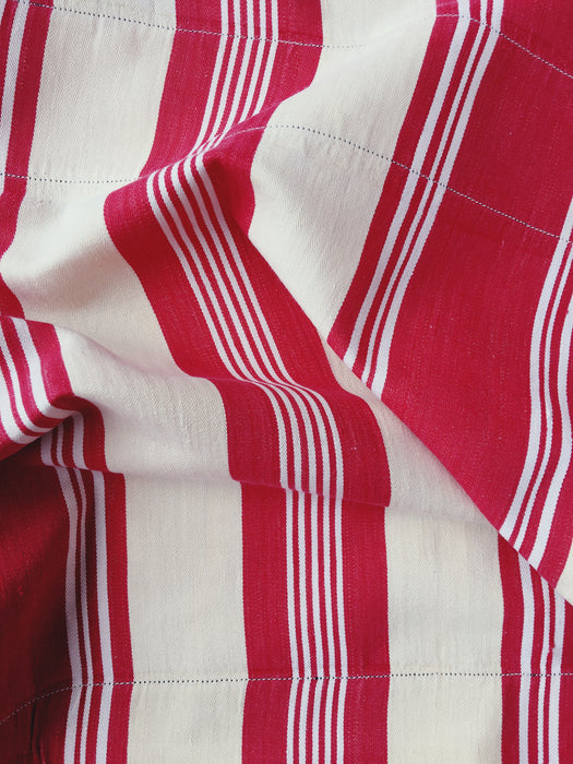 Ticking in beige and red stripes. Spain c.1950 - Lot of 2 pieces