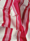 Ticking in beige and red stripes. Spain c.1950 - Lot of 2 pieces
