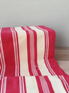 Ticking in beige and red stripes. Spain c.1950 - Lot of 2 pieces