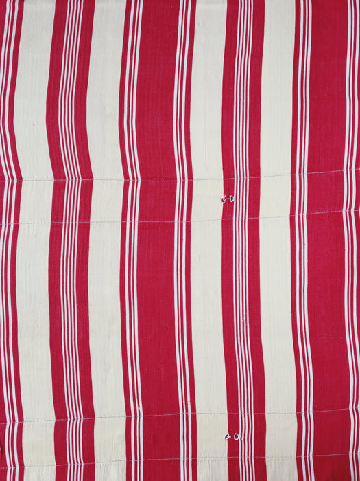Ticking in beige and red stripes. Spain c.1950 - Lot of 2 pieces