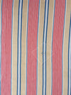 Ticking in beige, blue and red stripes. Spain c.1950 - 80×146 cm