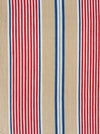 Ticking in beige, blue and red stripes. Spain c.1950 - 80×146 cm