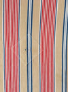 Ticking in beige, blue and red stripes. Spain c.1950 - 80×146 cm