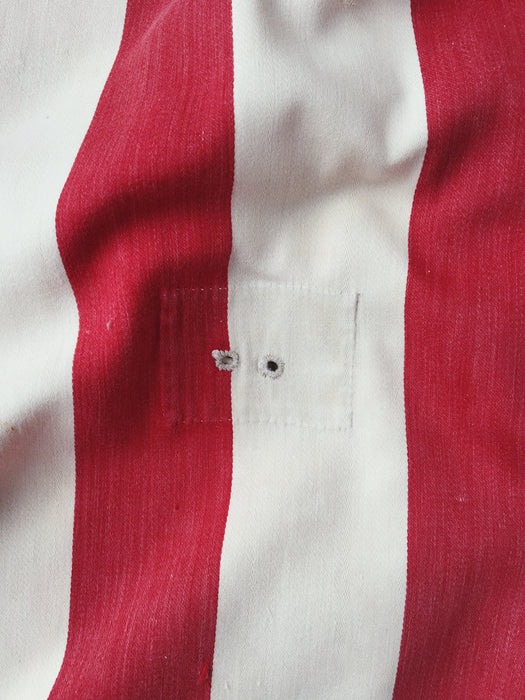 Ticking with wide stripes red and white. Spain c.1950