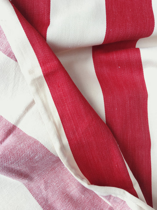 Ticking with wide stripes red and white. Spain c.1950