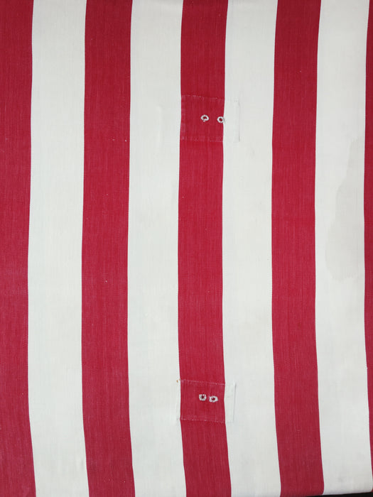 Ticking with wide stripes red and white. Spain c.1950