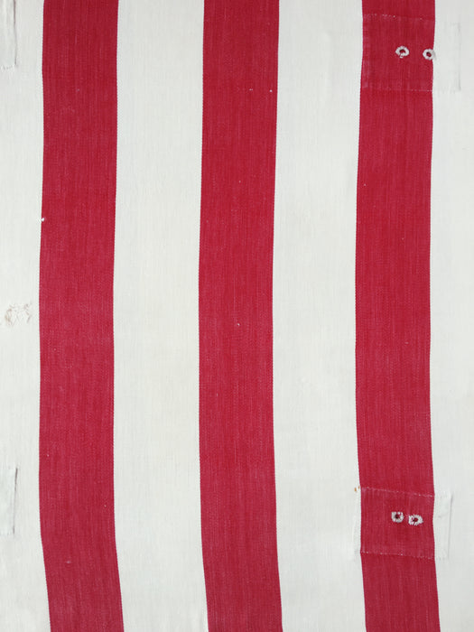 Ticking with wide stripes red and white. Spain c.1950