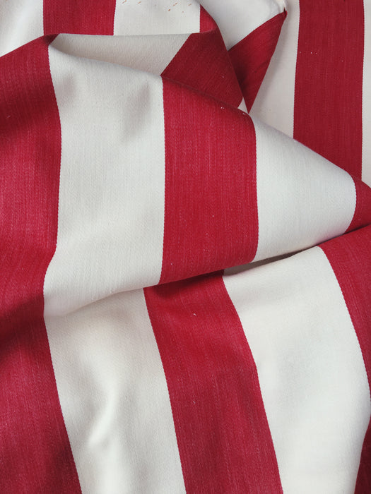 Ticking with wide stripes red and white. Spain c.1950