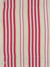 Ticking in white, beige and red stripes. Spain c.1950 - 130×90 cm
