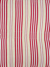 Ticking in white, beige and red stripes. Spain c.1950 - 130×90 cm
