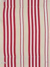 Ticking in white, beige and red stripes. Spain c.1950 - 130×90 cm