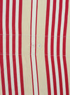 Ticking in white, beige and red stripes. Spain c.1950 - 130×90 cm