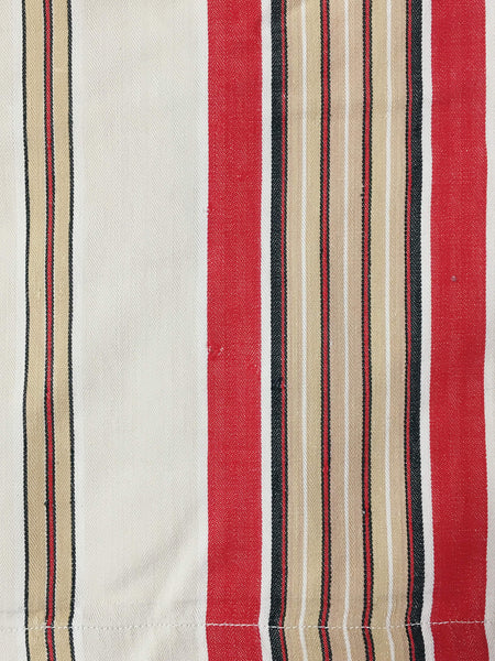 Red Stripes Antique European Ticking Fabric Recovered Panels REC-RA-ROJO-032 - Ticking Depot