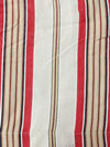Red, taupe, and brown striped ticking. Spain c.1940 - Lot of 3 pieces