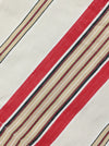 Red, taupe, and brown striped ticking. Spain c.1940 - Lot of 3 pieces