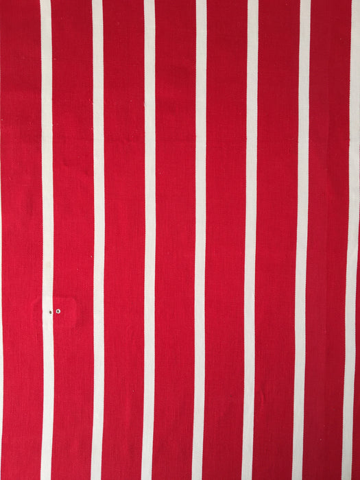 Ticking in white and red stripes. Spain c.1950 - Lot of 4 pieces