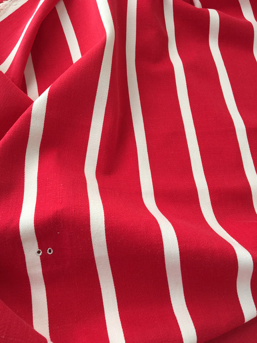 Ticking in white and red stripes. Spain c.1950 - Lot of 4 pieces