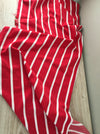 Ticking in white and red stripes. Spain c.1950 - Lot of 4 pieces