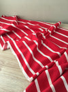 Ticking in white and red stripes. Spain c.1950 - Lot of 4 pieces