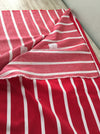 Ticking in white and red stripes. Spain c.1950 - Lot of 4 pieces