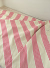 Red striped ticking. Spain c.1900 - Lot of 3 pieces