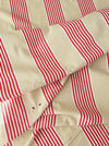 Red striped ticking. Spain c.1900 - Lot of 3 pieces