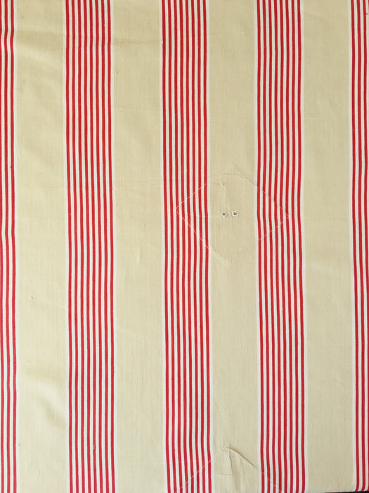 Red striped ticking. Spain c.1900 - Lot of 3 pieces