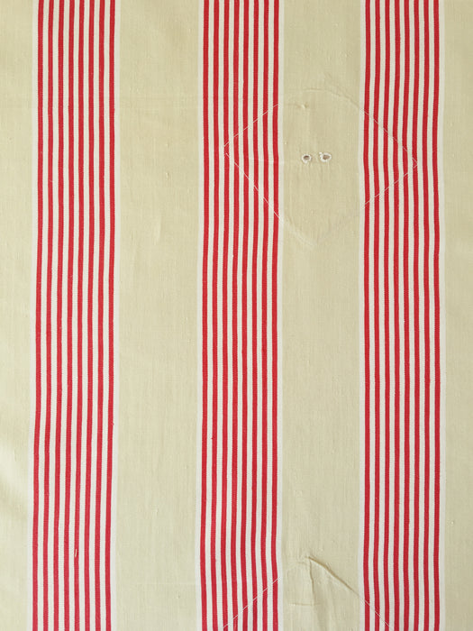 Red striped ticking. Spain c.1900 - Lot of 3 pieces