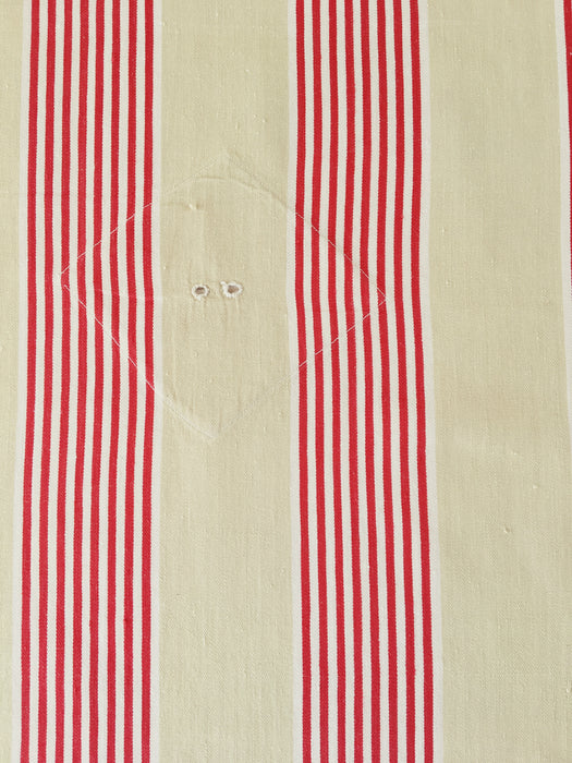 Red striped ticking. Spain c.1900 - Lot of 3 pieces