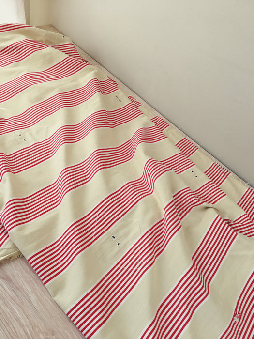 Red striped ticking. Spain c.1900 - Lot of 3 pieces