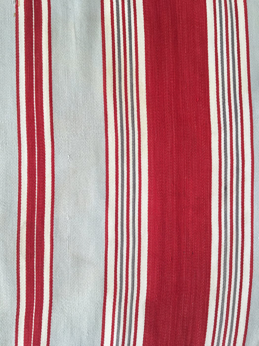 Red and gray striped ticking. Spain c.1900 - 133 cm × 2.7 meters