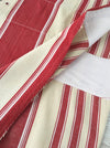Red striped ticking. Spain c.1900 - Lot of 3 pieces
