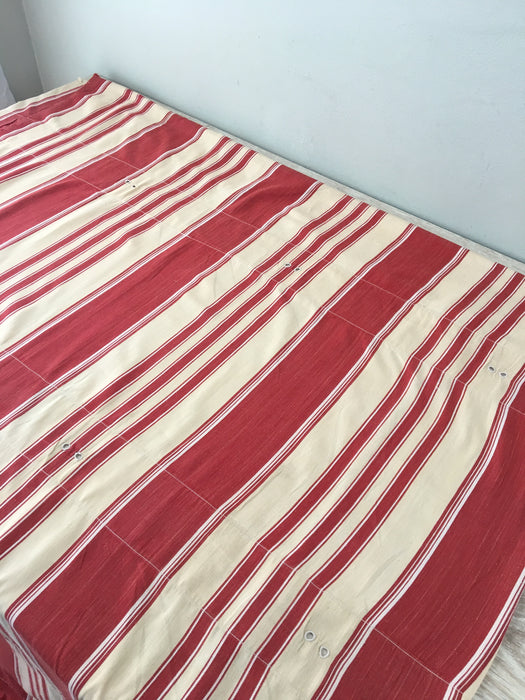 Red striped ticking. Spain c.1900 - Lot of 3 pieces