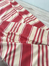 Red striped ticking. Spain c.1900 - Lot of 3 pieces