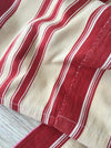 Red striped ticking. Spain c.1900 - Lot of 3 pieces